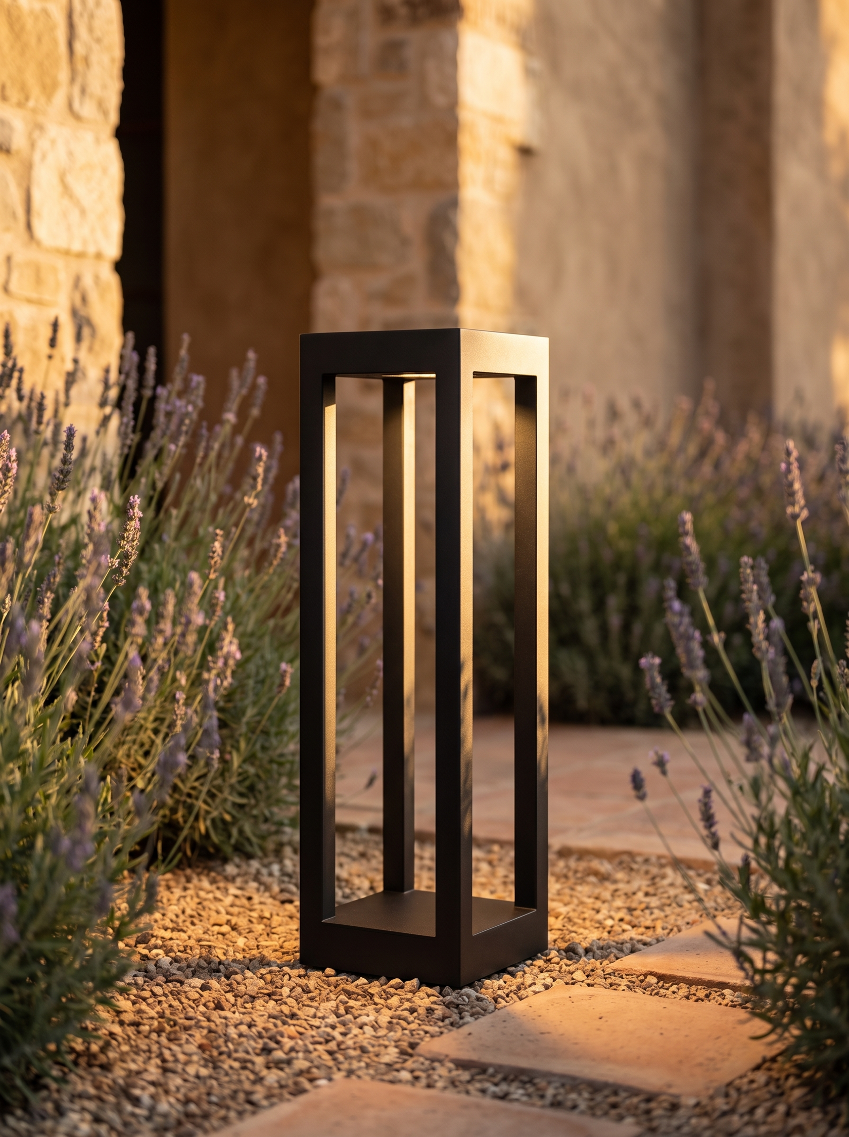 Stelo bollard light showing the seamless one piece cast aluminum body