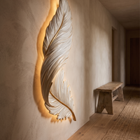 Lumiere Feather Wall Sconce hallway close-up